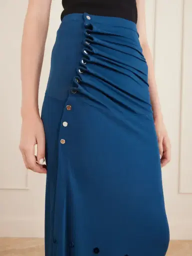 Rabanne Gathered Flocked Jersey Maxi Skirt | Thumbnail 5 Rabanne Gathered Flocked Jersey Maxi Skirt | Thumbnail 5
