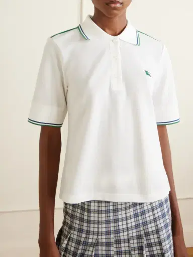 Burberry Logo-embroidered Cotton-blend Piqué Polo Shirt | Thumbnail 3 Burberry Logo-embroidered Cotton-blend Piqué Polo Shirt | Thumbnail 3