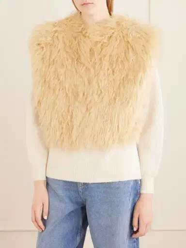 Isabel Marant Florana Cropped Shearling Vest | Thumbnail 3 Isabel Marant Florana Cropped Shearling Vest | Thumbnail 3