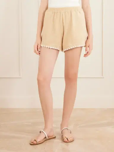 Terry Puesto Estate Crochet-trimmed Organic Cotton-terry Shorts | Thumbnail 3 Terry Puesto Estate Crochet-trimmed Organic Cotton-terry Shorts | Thumbnail 3