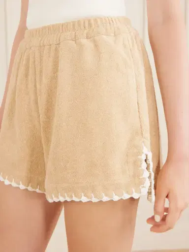 Terry Puesto Estate Crochet-trimmed Organic Cotton-terry Shorts | Thumbnail 5 Terry Puesto Estate Crochet-trimmed Organic Cotton-terry Shorts | Thumbnail 5