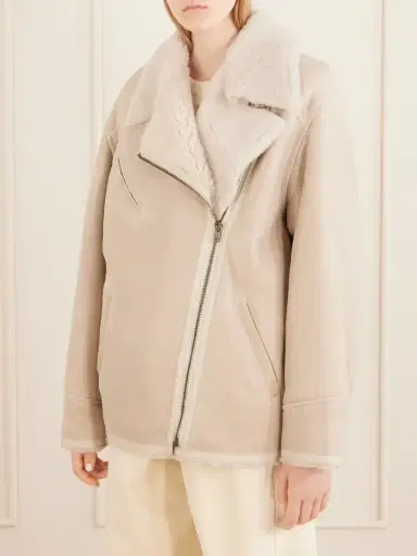 Isabel Marant Adelina Shearling-trimmed Leather Jacket | Thumbnail 3 Isabel Marant Adelina Shearling-trimmed Leather Jacket | Thumbnail 3