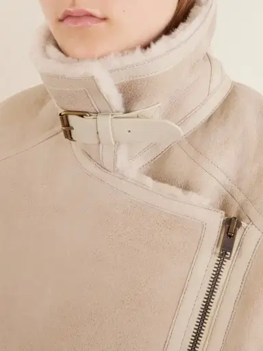 Isabel Marant Adelina Shearling-trimmed Leather Jacket | Thumbnail 6 Isabel Marant Adelina Shearling-trimmed Leather Jacket | Thumbnail 6