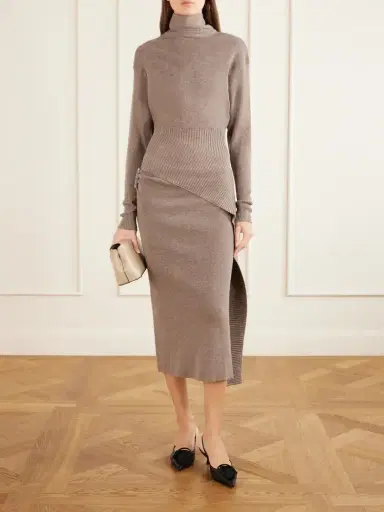 Lanvin Embellished Wool-blend Turtleneck Midi Dress | Thumbnail 2 Lanvin Embellished Wool-blend Turtleneck Midi Dress | Thumbnail 2