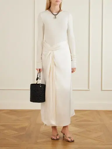 RÓHE Draped Satin Midi Wrap Skirt | Thumbnail 2 RÓHE Draped Satin Midi Wrap Skirt | Thumbnail 2