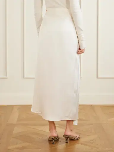 RÓHE Draped Satin Midi Wrap Skirt | Thumbnail 3 RÓHE Draped Satin Midi Wrap Skirt | Thumbnail 3