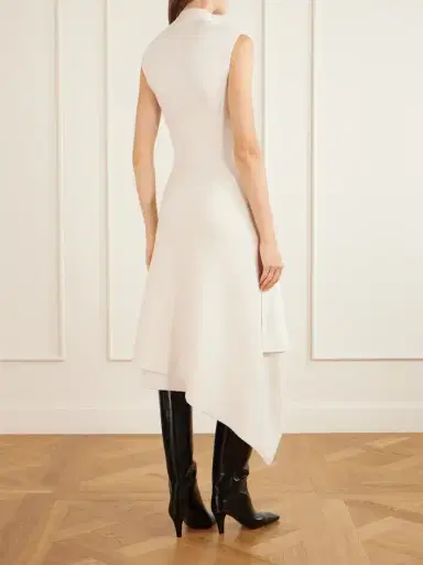 Lanvin Draped Wool-blend Turtleneck Midi Dress | Thumbnail 3 Lanvin Draped Wool-blend Turtleneck Midi Dress | Thumbnail 3