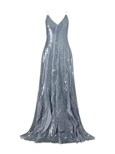 Marmar Halim Pleated Sequined Chiffon Gown | Thumbnail 1 Marmar Halim Pleated Sequined Chiffon Gown | Thumbnail 1