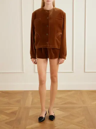 Blazé Milano Jealousy Gliss Cotton-velvet Jacket | Thumbnail 3 Blazé Milano Jealousy Gliss Cotton-velvet Jacket | Thumbnail 3
