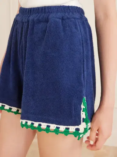 Terry Puesto Estate Crochet-trimmed Organic Cotton-terry Shorts | Thumbnail 5 Terry Puesto Estate Crochet-trimmed Organic Cotton-terry Shorts | Thumbnail 5