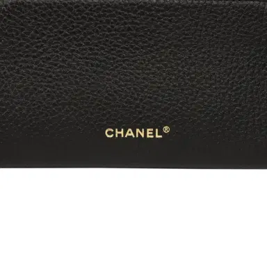Chanel Chanel "Supple" Top Handle Long Vanity Case with Chain Black Grained Calfskin Gold Hardware | Thumbnail 7 Chanel Chanel "Supple" Top Handle Long Vanity Case with Chain Black Grained Calfskin Gold Hardware | Thumbnail 7