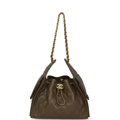 Chanel Chanel Small 25 Hobo Bag Dark Khaki Caviar Antique Gold Hardware | Thumbnail 7 Chanel Chanel Small 25 Hobo Bag Dark Khaki Caviar Antique Gold Hardware | Thumbnail 7
