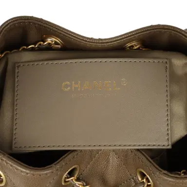Chanel Chanel Small 25 Hobo Bag Dark Khaki Caviar Antique Gold Hardware | Thumbnail 9 Chanel Chanel Small 25 Hobo Bag Dark Khaki Caviar Antique Gold Hardware | Thumbnail 9