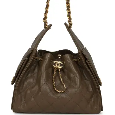 Chanel Chanel Small 25 Hobo Bag Dark Khaki Caviar Antique Gold Hardware | Thumbnail 1 Chanel Chanel Small 25 Hobo Bag Dark Khaki Caviar Antique Gold Hardware | Thumbnail 1