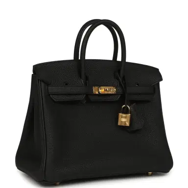 HERMÈS Hermes Birkin 25 Black Togo Gold Hardware | Thumbnail 2 HERMÈS Hermes Birkin 25 Black Togo Gold Hardware | Thumbnail 2