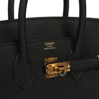 HERMÈS Hermes Birkin 25 Black Togo Gold Hardware | Thumbnail 7 HERMÈS Hermes Birkin 25 Black Togo Gold Hardware | Thumbnail 7