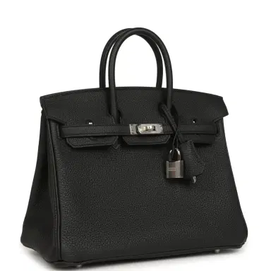HERMÈS Hermes Birkin 25 Black Togo Palladium Hardware | Thumbnail 2 HERMÈS Hermes Birkin 25 Black Togo Palladium Hardware | Thumbnail 2