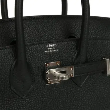 HERMÈS Hermes Birkin 25 Black Togo Palladium Hardware | Thumbnail 7 HERMÈS Hermes Birkin 25 Black Togo Palladium Hardware | Thumbnail 7