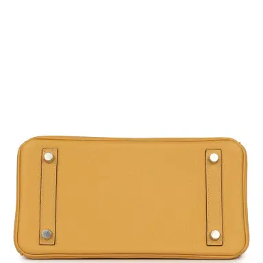 HERMÈS Hermes Birkin 25 Paille Togo Palladium Hardware | Thumbnail 6 HERMÈS Hermes Birkin 25 Paille Togo Palladium Hardware | Thumbnail 6