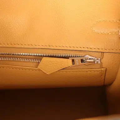HERMÈS Hermes Birkin 25 Paille Togo Palladium Hardware | Thumbnail 9 HERMÈS Hermes Birkin 25 Paille Togo Palladium Hardware | Thumbnail 9