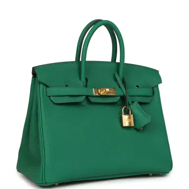 HERMÈS Hermes Birkin 25 Vert Vertigo Togo Gold Hardware | Thumbnail 2 HERMÈS Hermes Birkin 25 Vert Vertigo Togo Gold Hardware | Thumbnail 2