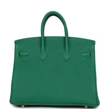 HERMÈS Hermes Birkin 25 Vert Vertigo Togo Gold Hardware | Thumbnail 4 HERMÈS Hermes Birkin 25 Vert Vertigo Togo Gold Hardware | Thumbnail 4