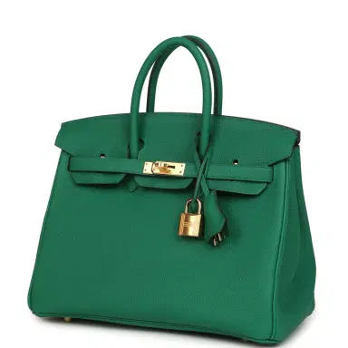 HERMÈS Hermes Birkin 25 Vert Vertigo Togo Gold Hardware | Thumbnail 5 HERMÈS Hermes Birkin 25 Vert Vertigo Togo Gold Hardware | Thumbnail 5