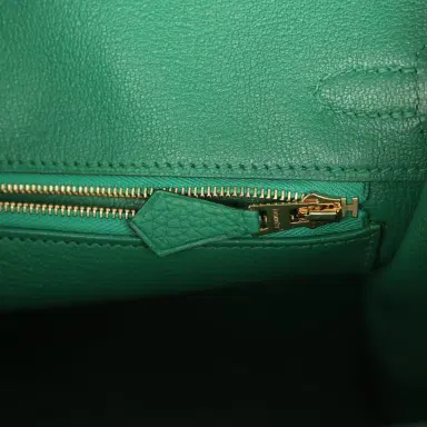 HERMÈS Hermes Birkin 25 Vert Vertigo Togo Gold Hardware | Thumbnail 9 HERMÈS Hermes Birkin 25 Vert Vertigo Togo Gold Hardware | Thumbnail 9