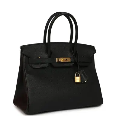 HERMÈS Hermes Birkin 30 Black Epsom Gold Hardware | Thumbnail 2 HERMÈS Hermes Birkin 30 Black Epsom Gold Hardware | Thumbnail 2