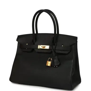 HERMÈS Hermes Birkin 30 Black Epsom Gold Hardware | Thumbnail 5 HERMÈS Hermes Birkin 30 Black Epsom Gold Hardware | Thumbnail 5