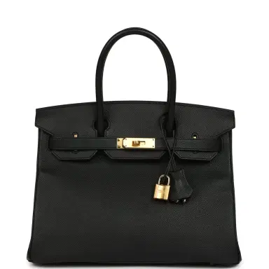 HERMÈS Hermes Birkin 30 Black Epsom Gold Hardware | Thumbnail 1 HERMÈS Hermes Birkin 30 Black Epsom Gold Hardware | Thumbnail 1