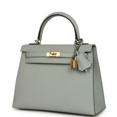 HERMÈS Hermes Kelly Sellier 25 Bleu Glacier Epsom Gold Hardware | Thumbnail 5 HERMÈS Hermes Kelly Sellier 25 Bleu Glacier Epsom Gold Hardware | Thumbnail 5