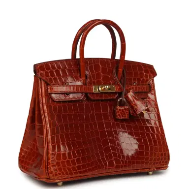 HERMÈS Pre-owned Hermes Birkin 25 Étrusque Shiny Niloticus Crocodile Gold Hardware | Thumbnail 2 HERMÈS Pre-owned Hermes Birkin 25 Étrusque Shiny Niloticus Crocodile Gold Hardware | Thumbnail 2