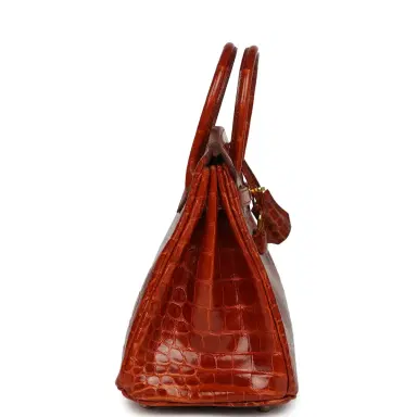 HERMÈS Pre-owned Hermes Birkin 25 Étrusque Shiny Niloticus Crocodile Gold Hardware | Thumbnail 3 HERMÈS Pre-owned Hermes Birkin 25 Étrusque Shiny Niloticus Crocodile Gold Hardware | Thumbnail 3