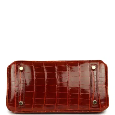HERMÈS Pre-owned Hermes Birkin 25 Étrusque Shiny Niloticus Crocodile Gold Hardware | Thumbnail 6 HERMÈS Pre-owned Hermes Birkin 25 Étrusque Shiny Niloticus Crocodile Gold Hardware | Thumbnail 6