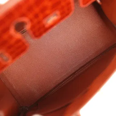 HERMÈS Pre-owned Hermes Birkin 25 Étrusque Shiny Niloticus Crocodile Gold Hardware | Thumbnail 8 HERMÈS Pre-owned Hermes Birkin 25 Étrusque Shiny Niloticus Crocodile Gold Hardware | Thumbnail 8