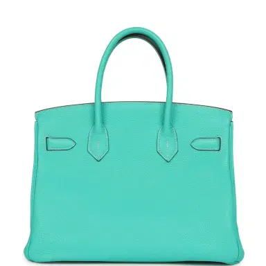 HERMÈS Pre-owned Hermes Birkin 30 Lagon Togo Palladium Hardware | Thumbnail 4 HERMÈS Pre-owned Hermes Birkin 30 Lagon Togo Palladium Hardware | Thumbnail 4