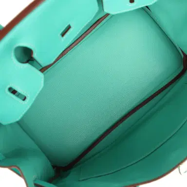 HERMÈS Pre-owned Hermes Birkin 30 Lagon Togo Palladium Hardware | Thumbnail 8 HERMÈS Pre-owned Hermes Birkin 30 Lagon Togo Palladium Hardware | Thumbnail 8