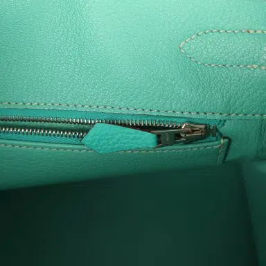 HERMÈS Pre-owned Hermes Birkin 30 Lagon Togo Palladium Hardware | Thumbnail 9 HERMÈS Pre-owned Hermes Birkin 30 Lagon Togo Palladium Hardware | Thumbnail 9
