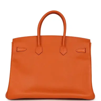 HERMÈS Pre-owned Hermes Birkin 35 Orange Epsom Gold Hardware | Thumbnail 4 HERMÈS Pre-owned Hermes Birkin 35 Orange Epsom Gold Hardware | Thumbnail 4