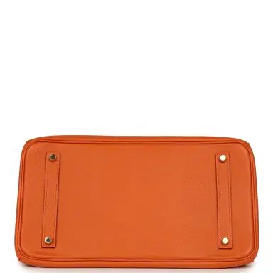 HERMÈS Pre-owned Hermes Birkin 35 Orange Epsom Gold Hardware | Thumbnail 6 HERMÈS Pre-owned Hermes Birkin 35 Orange Epsom Gold Hardware | Thumbnail 6