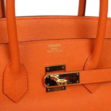 HERMÈS Pre-owned Hermes Birkin 35 Orange Epsom Gold Hardware | Thumbnail 7 HERMÈS Pre-owned Hermes Birkin 35 Orange Epsom Gold Hardware | Thumbnail 7