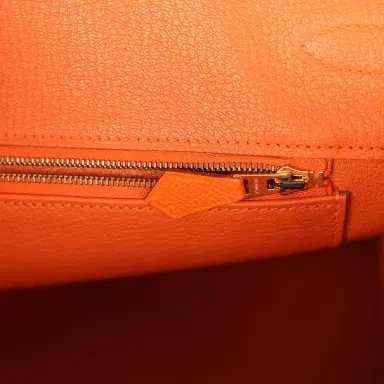 HERMÈS Pre-owned Hermes Birkin 35 Orange Epsom Gold Hardware | Thumbnail 9 HERMÈS Pre-owned Hermes Birkin 35 Orange Epsom Gold Hardware | Thumbnail 9