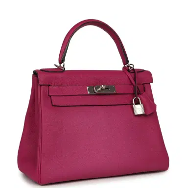 HERMÈS Pre-owned Hermes Kelly Retourne 28 Rose Poupre Togo Palladium Hardware | Thumbnail 2 HERMÈS Pre-owned Hermes Kelly Retourne 28 Rose Poupre Togo Palladium Hardware | Thumbnail 2