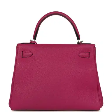 HERMÈS Pre-owned Hermes Kelly Retourne 28 Rose Poupre Togo Palladium Hardware | Thumbnail 4 HERMÈS Pre-owned Hermes Kelly Retourne 28 Rose Poupre Togo Palladium Hardware | Thumbnail 4