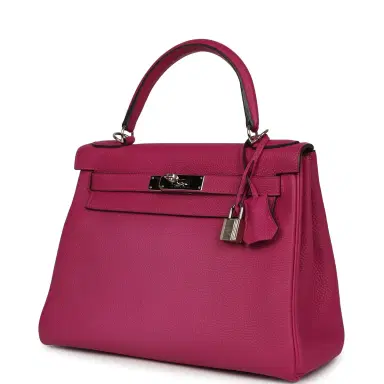 HERMÈS Pre-owned Hermes Kelly Retourne 28 Rose Poupre Togo Palladium Hardware | Thumbnail 5 HERMÈS Pre-owned Hermes Kelly Retourne 28 Rose Poupre Togo Palladium Hardware | Thumbnail 5