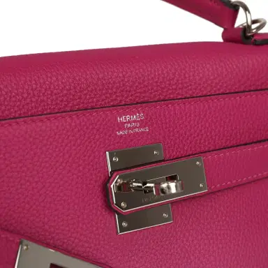 HERMÈS Pre-owned Hermes Kelly Retourne 28 Rose Poupre Togo Palladium Hardware | Thumbnail 7 HERMÈS Pre-owned Hermes Kelly Retourne 28 Rose Poupre Togo Palladium Hardware | Thumbnail 7