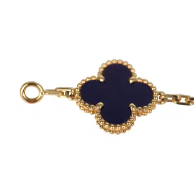 Van Cleef & Arpels Van Cleef & Arpels Limited Edition "Vendome" Vintage Alhambra Diamond Bracelet and Blue Sevres Porcelain 18K Yellow Gold | Thumbnail 5 Van Cleef & Arpels Van Cleef & Arpels Limited Edition "Vendome" Vintage Alhambra Diamond Bracelet and Blue Sevres Porcelain 18K Yellow Gold | Thumbnail 5