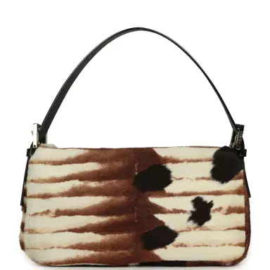 Fendi Vintage Fendi Baguette Bag Brown and White Calf Hair Silver Hardware | Thumbnail 4 Fendi Vintage Fendi Baguette Bag Brown and White Calf Hair Silver Hardware | Thumbnail 4