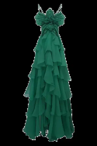 PatBo FLORAL CHIFFON EMBROIDERED GOWN | Thumbnail 4 PatBo FLORAL CHIFFON EMBROIDERED GOWN | Thumbnail 4